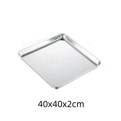Golden Stainless Steel Food Serving Tray