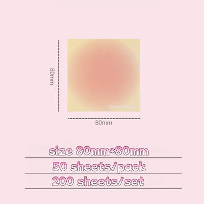 200 Sheets Gradient Color Sticky Notes Set