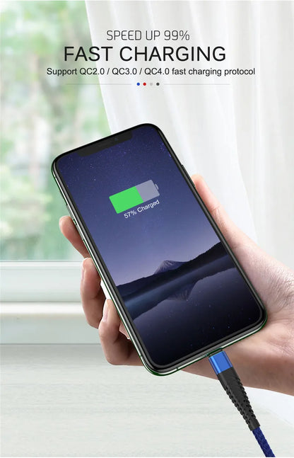 USB-A to Lightning Braided Fast Charging Cable