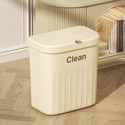 Wall-Mounted Under Sink Trash Can with Lid – 8.5L & 12L
