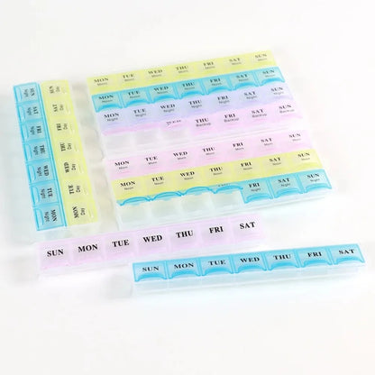 7 Day Pill Organizer Box 28 Compartments