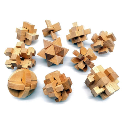 Wooden Kong Ming & Lu Ban Lock 3D Brain Teaser Puzzle