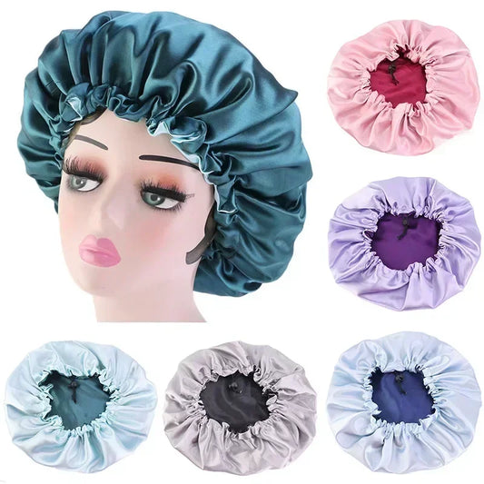 Reversible Satin Bonnet Hair Cap