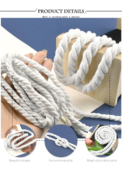 Braided Cotton Macramé Rope Cord