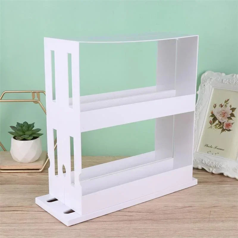 Rotating 2-Tier Spice Storage Rack