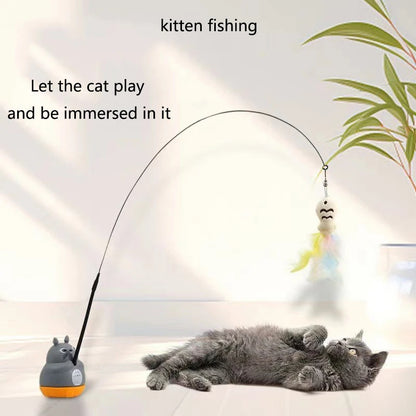 Interactive Feather Cat Wand Toy