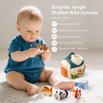 Montessori Plush Farm House & Animal Play Set