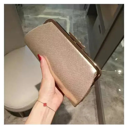 Rhinestone Tassel Handle Evening Bag