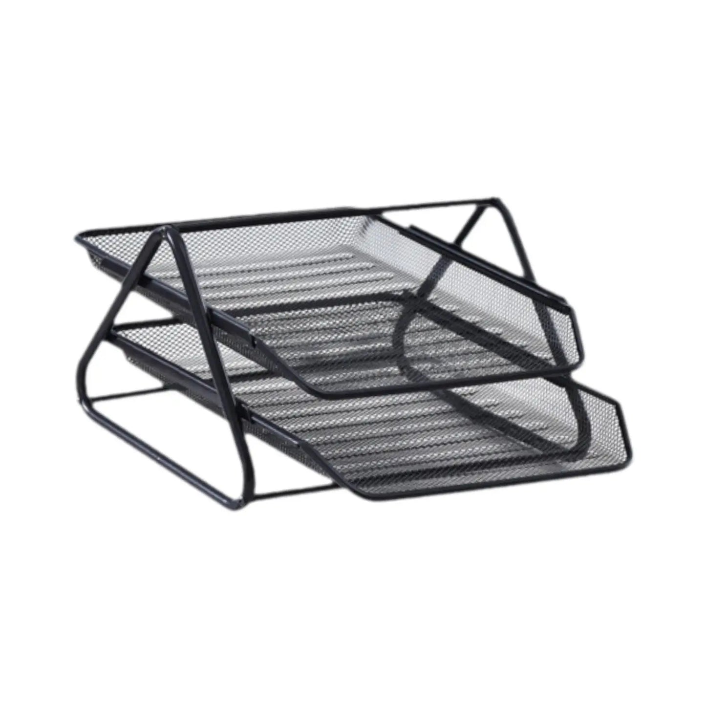 2-Tier Mesh Desktop File Sorter Organizer
