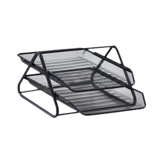 2-Tier Mesh Desktop File Sorter Organizer