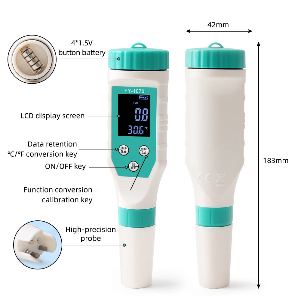 Digital Chlorine Meter PH Tester