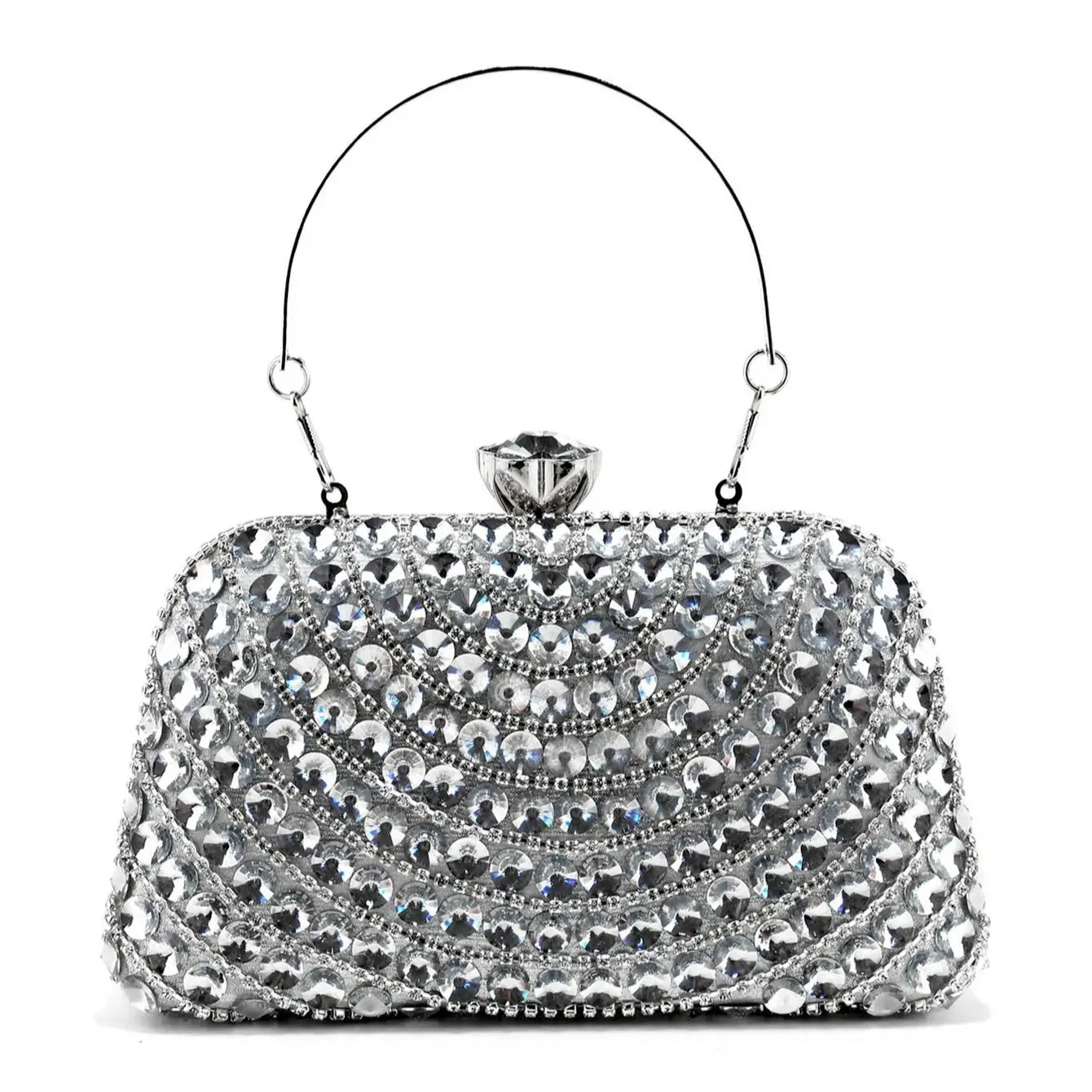 Acrylic Rhinestone Evening Clutch