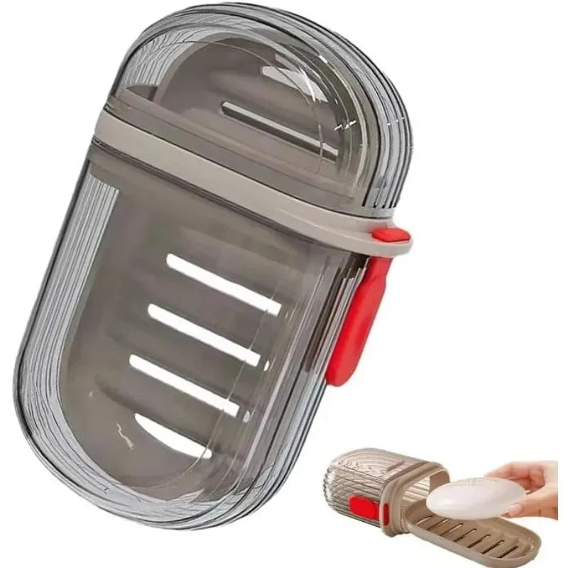 Portable Drainable Travel Soap Case with Sealed Lid