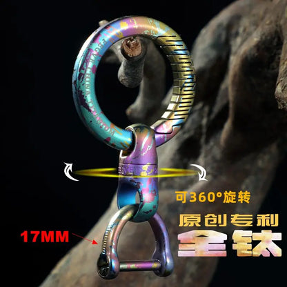 Titanium 360° Rotatable Keychain