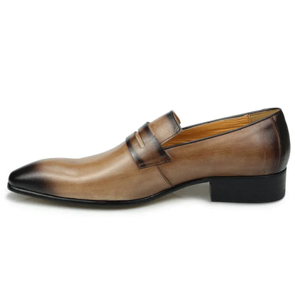 Men's Cowhide Luxury Loafers Shoes