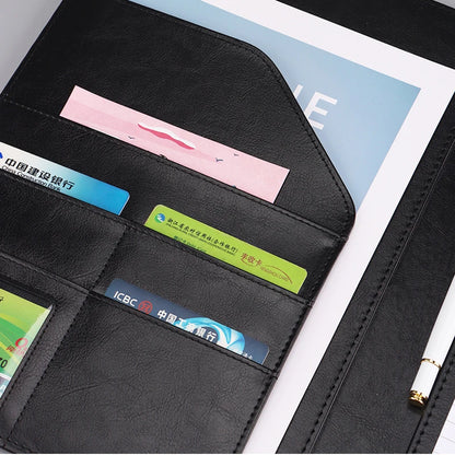 A4 Leather Business Padfolio Clipboard Folder