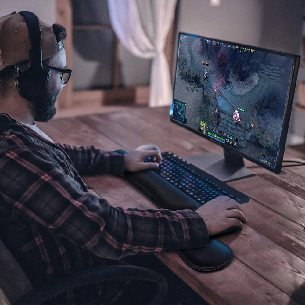 Ergonomic Keyboard & Mouse Wrist Rest Set