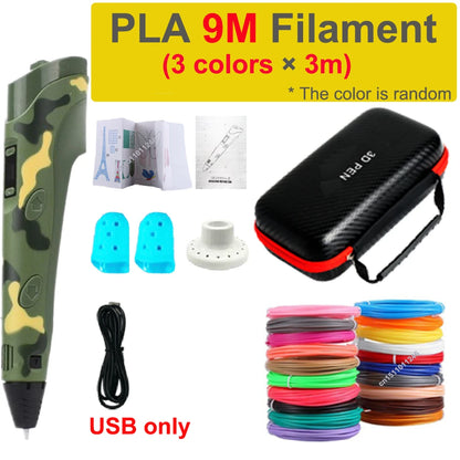 JuniorCare 3D Printing Pen with PLA Filament & Travel Case