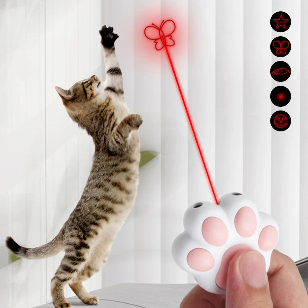 Rechargeable Paw Print Laser Cat Toy