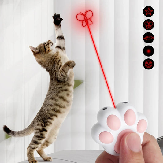 Rechargeable Paw Print Laser Cat Toy