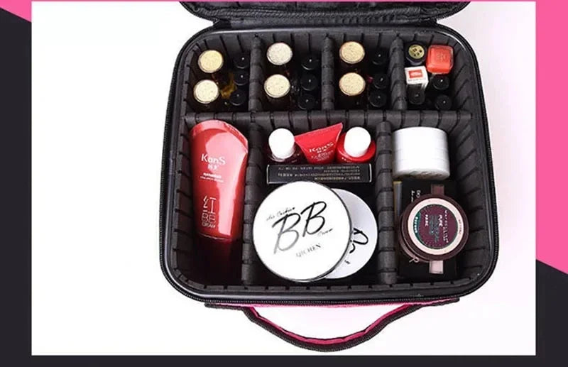 Professional Travel Makeup Organizer Case