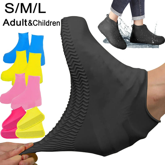 Reusable Shoe Covers – Waterproof Shoe Covers Silicone Anti-Slip Rain Boots Solid Polyester Universal