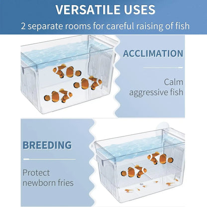 Acrylic Fish Breeding & Isolation Box for Aquariums