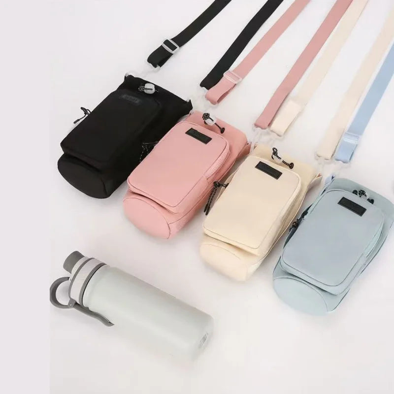 Portable Water Bottle Crossbody Carrier Bag