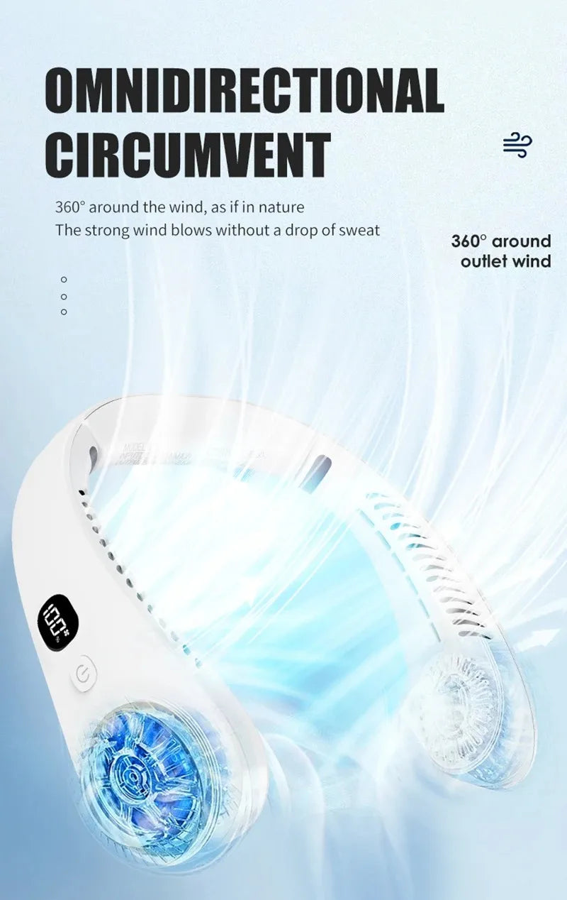 Mini Bladeless Rechargeable Neck Fan