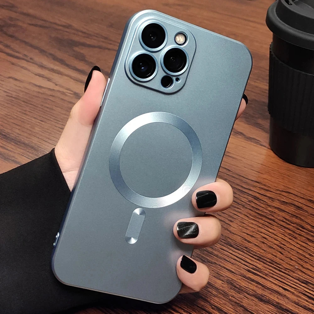Luxury Matte Magnetic Phone Case For iPhone