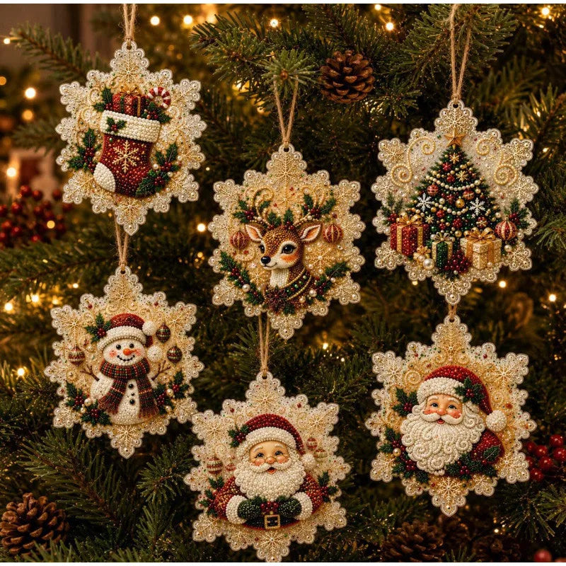 DIY Christmas Diamond Painting Ornament Kit