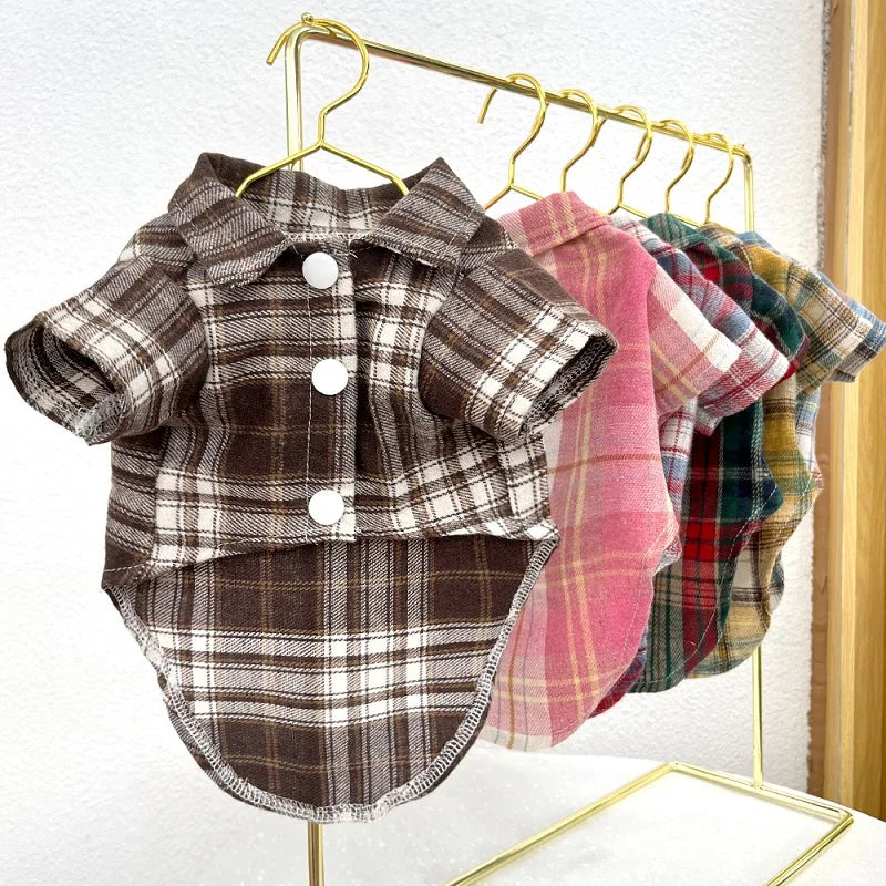 Classic Plaid Dog Shirt