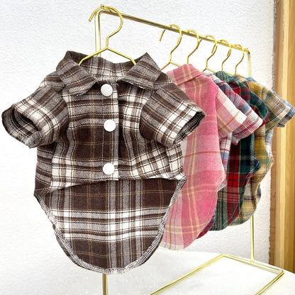 Classic Plaid Dog Shirt