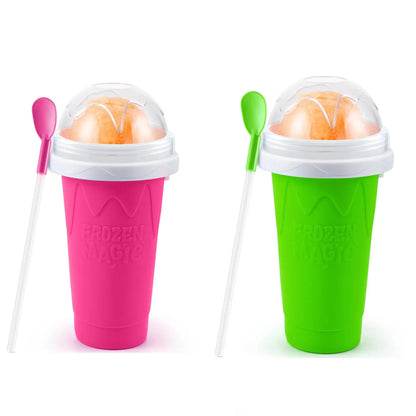 DIY Magic Slushie Maker Cup with Lid & Straw