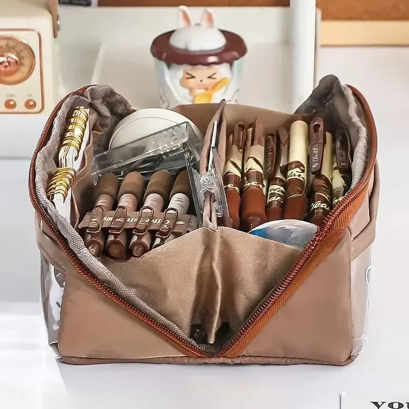Transparent Multi-Layer Large Capacity Pencil Case