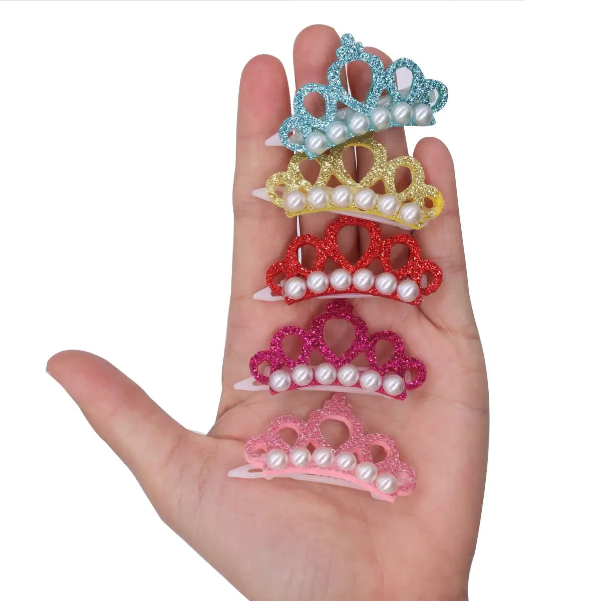 Crown Pet Hair Clips – 50 or 100 Pieces