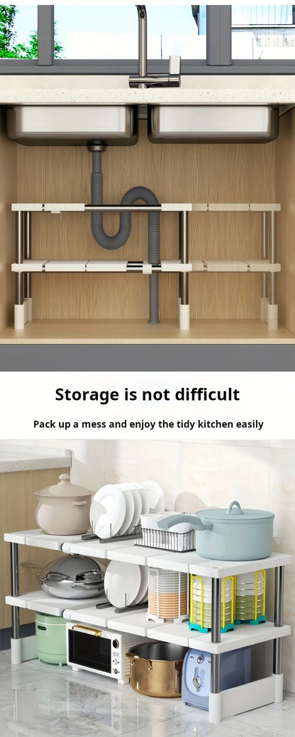 Adjustable Under Sink Storage Rack