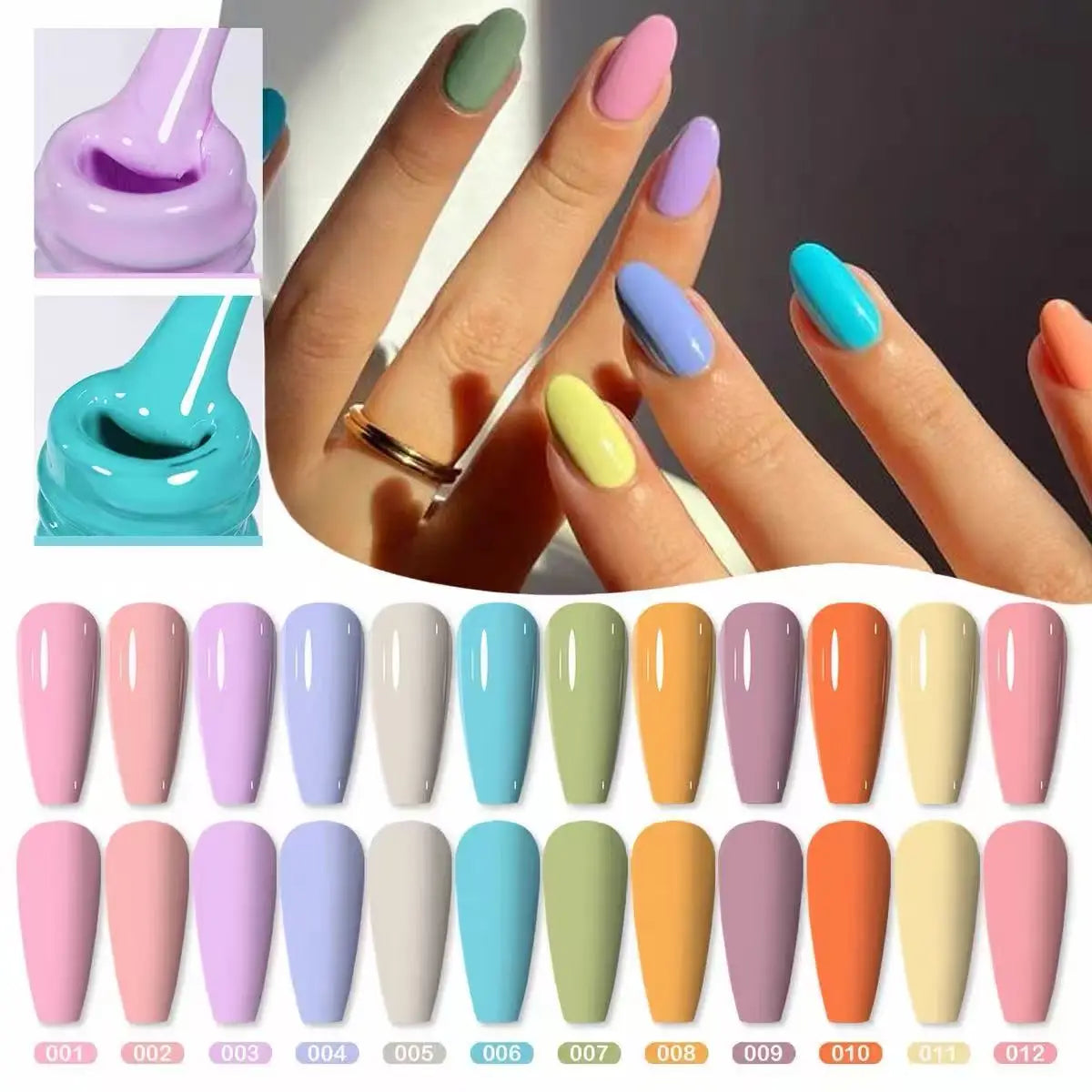 12 Colors UV LED Gel Nail Polish