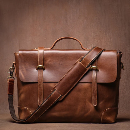 Genuine High Grade Retro Leather Briefcase