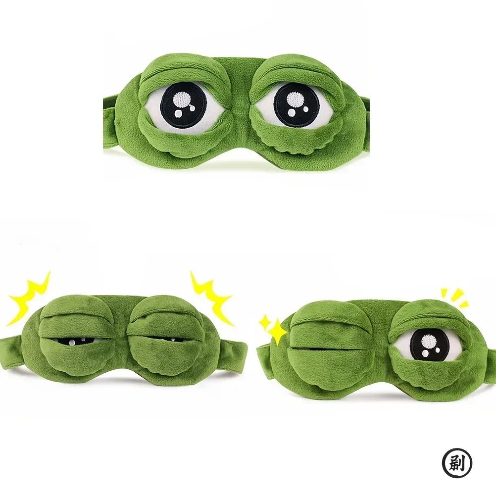 3D Frog Sleep Mask – Soft Cotton Light-Blocking Eye Mask