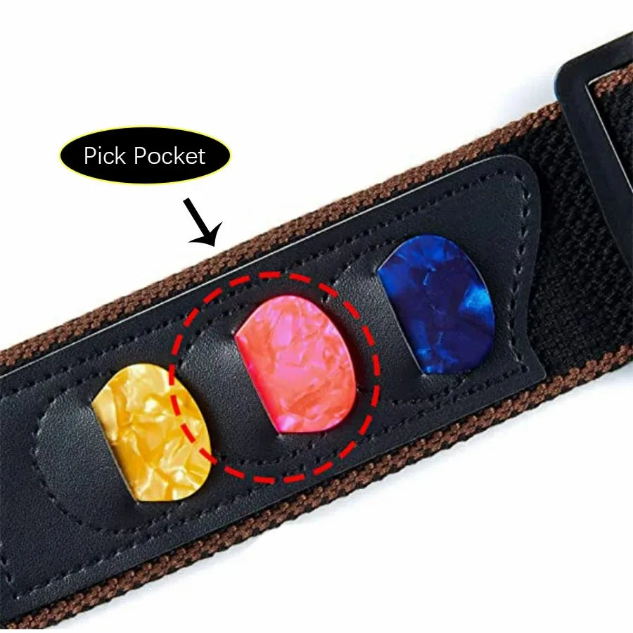 Guitar Strap Set with Picks & Strap Locks