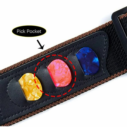 Guitar Strap Set with Picks & Strap Locks
