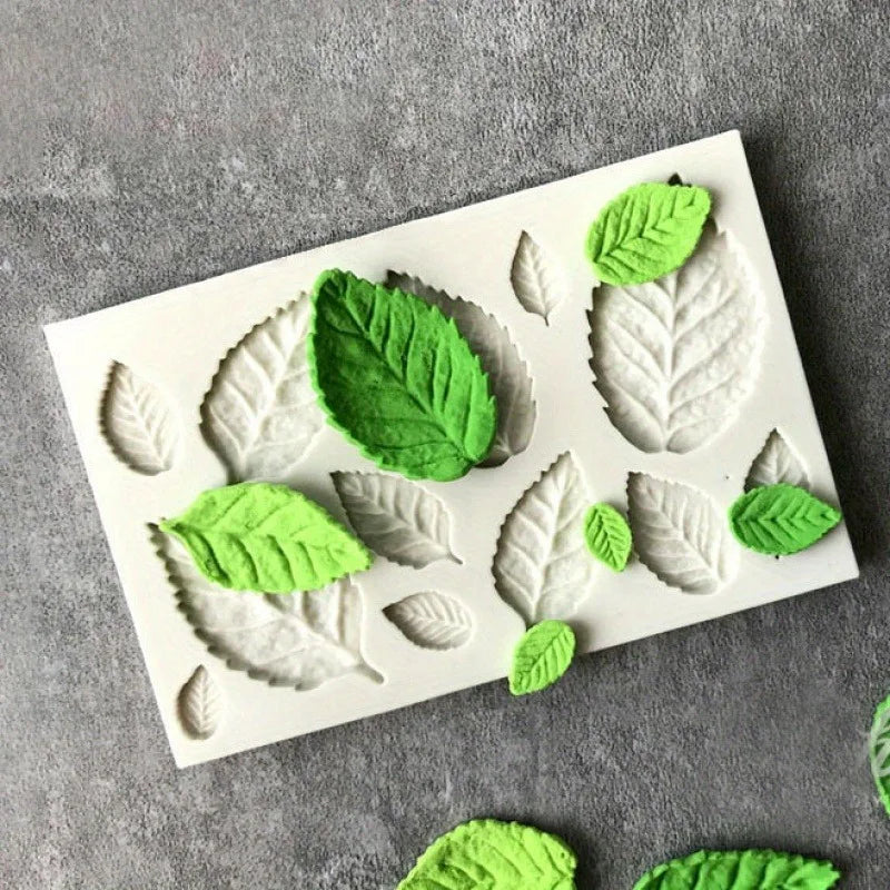 3D Rose Leaf Silicone Fondant & Chocolate Mold