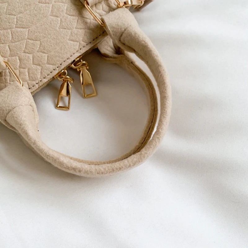 Mini Textured Satchel Crossbody Bag