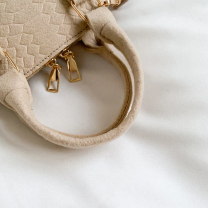 Mini Textured Satchel Crossbody Bag