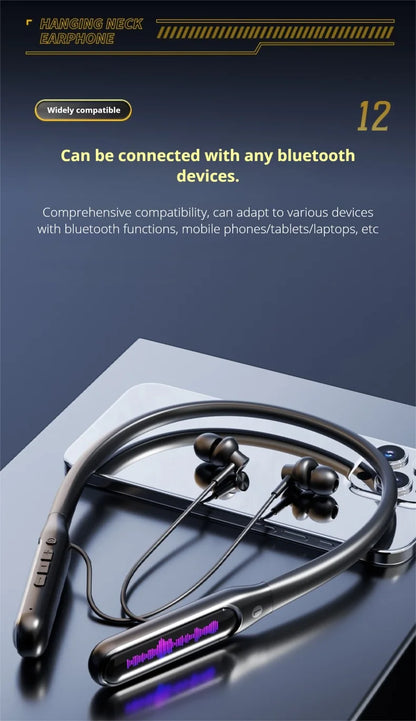 Bluetooth Sports Earphones with HD Microphone & 80-Hour Battery