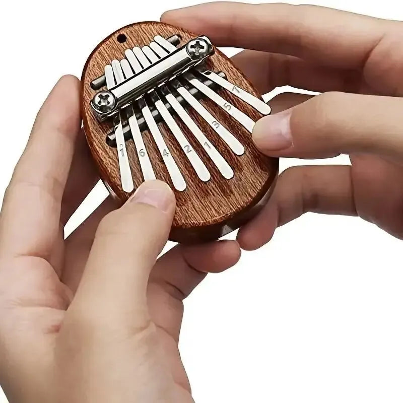 8-Key Mini Wooden Kalimba Thumb Piano