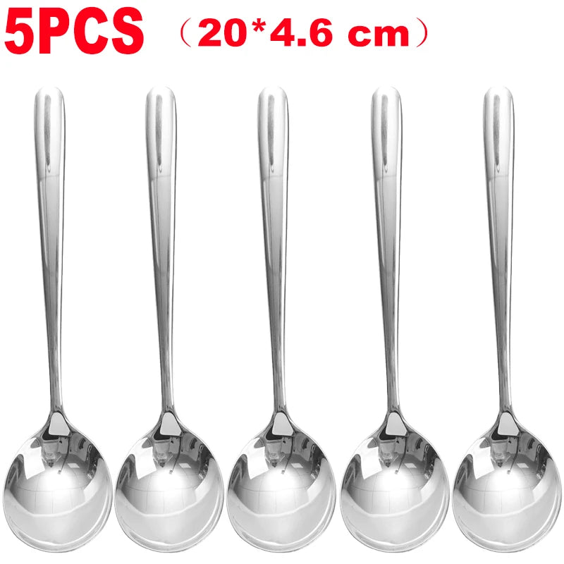 Stainless Steel Long Handle Soup Spoon