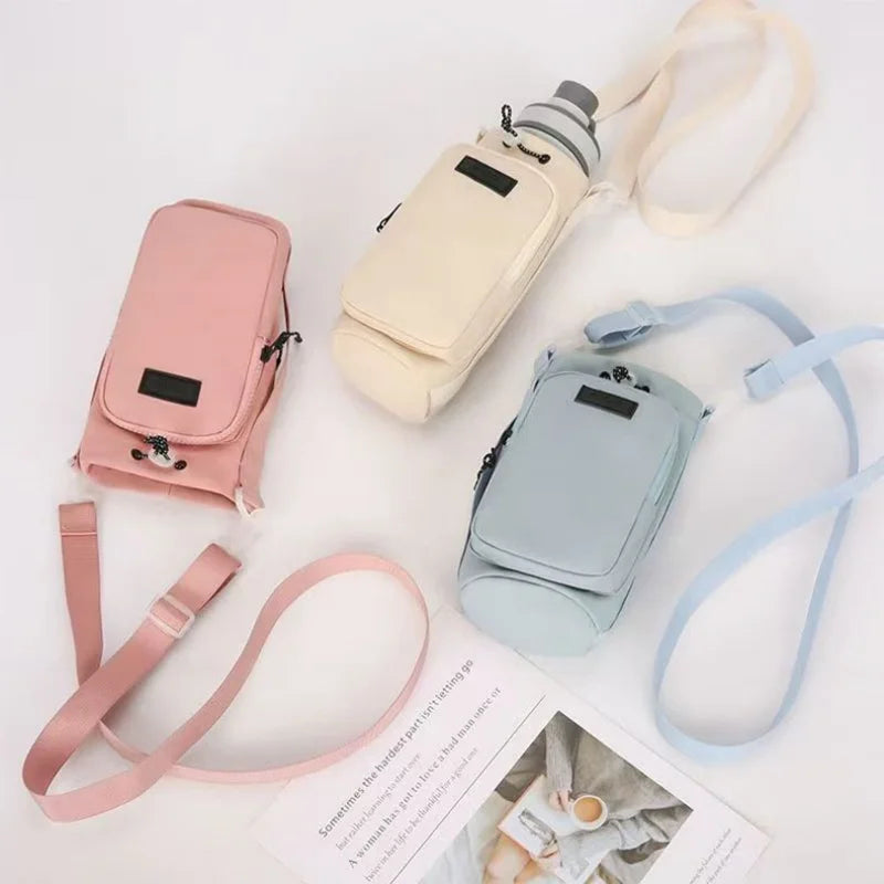 Portable Water Bottle Crossbody Carrier Bag