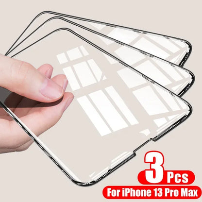 3PCS Full Cover Tempered Glass for iPhone